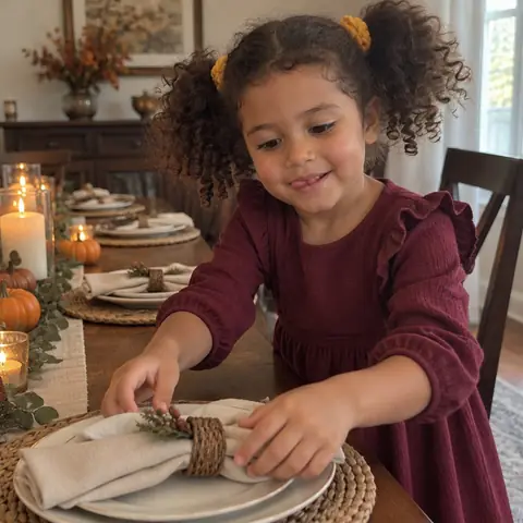 Sample photo: Tavi helping set the table